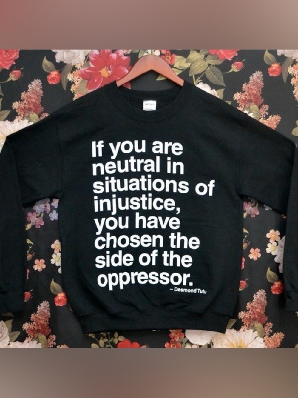 NWOT Wicked Clothes Political Protest Desmond Tutu Sweatshirt